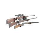 Horizontal Gun Rack for 3 Rifles - Slatwall - HD105-3SW